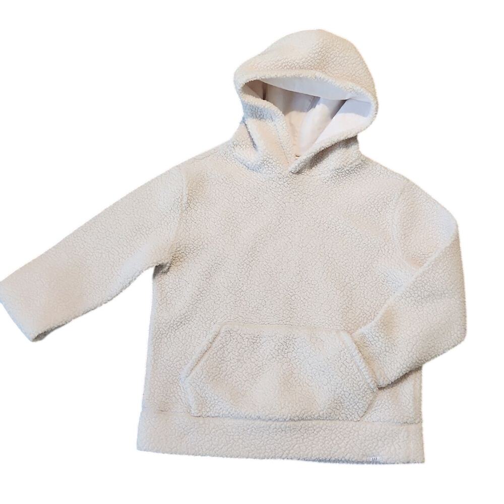 Gap Kids off white hooded fleece size XL (12) with front pocket